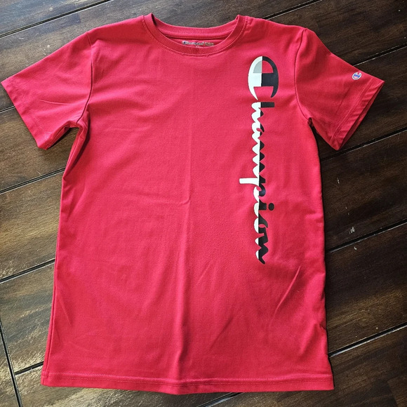 CHAMPION | Boys red short sleeve tshirt 14/17 - Picture 1 of 3